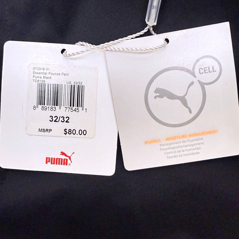 Puma Essential Pounce Golf Pant Mens 32/32 Black Athletic Performance DryCell - Picture 4 of 10